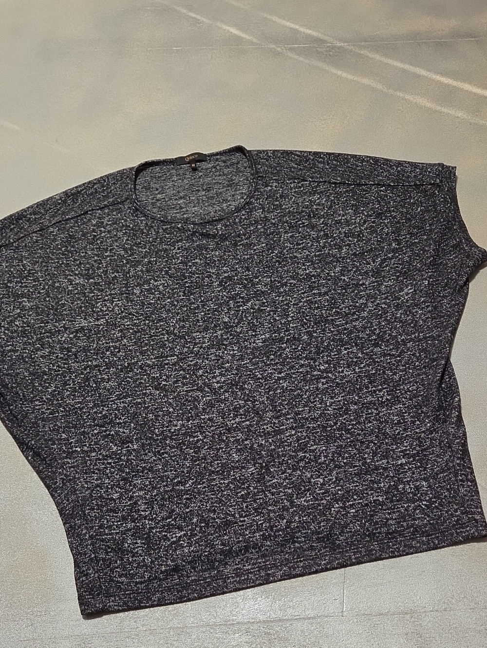 Quince Charcoal Heather Short-Sleeve Knit Top